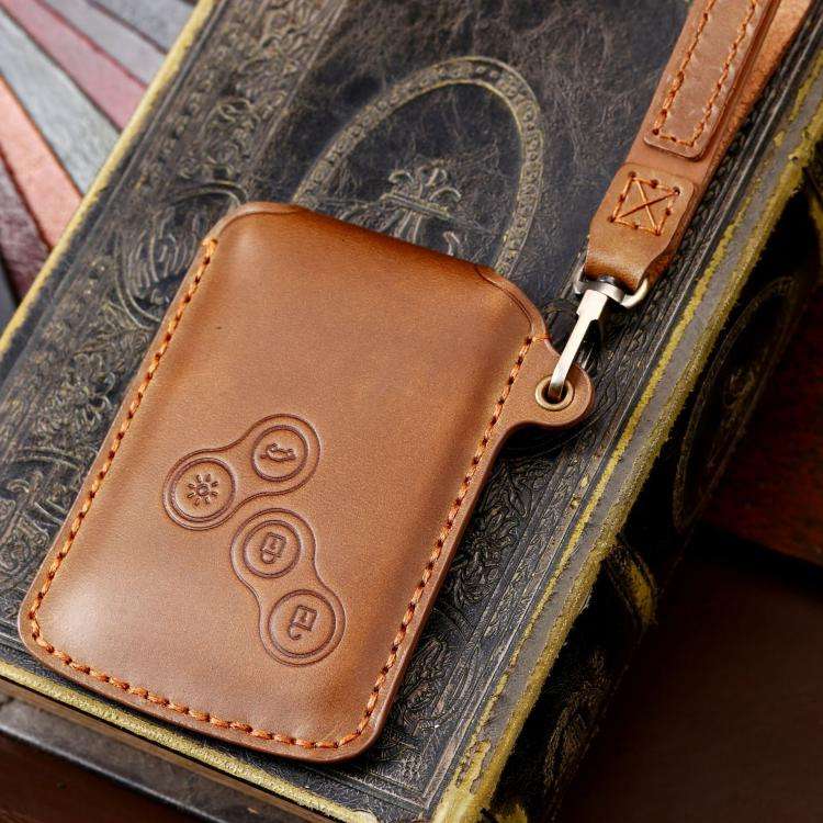 Hallmo For Renault Car Key Protective Cover Key Storage Bag, Color: C185 Brown