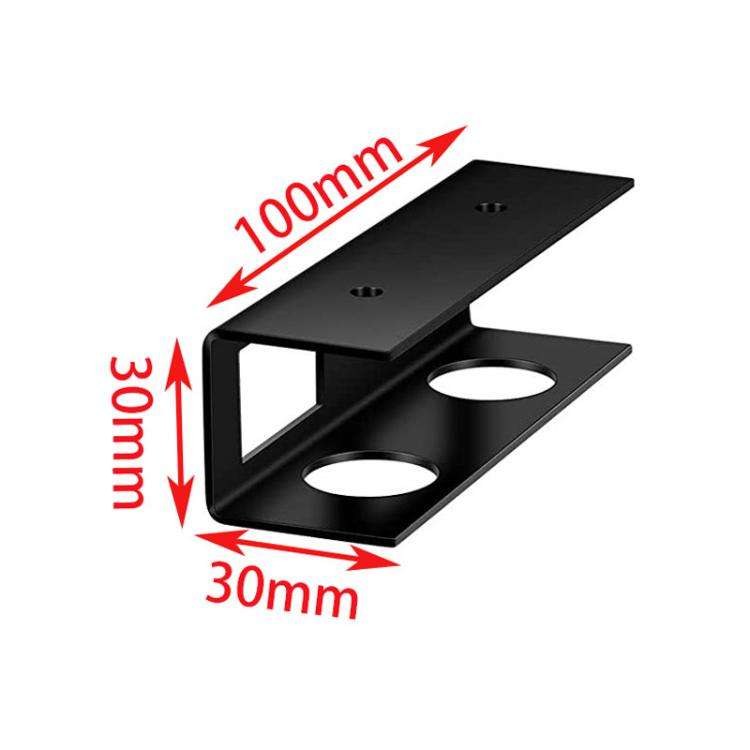 Under Desk Laptop Tablet Storage Mount Kit Office Storage Organize(Black)