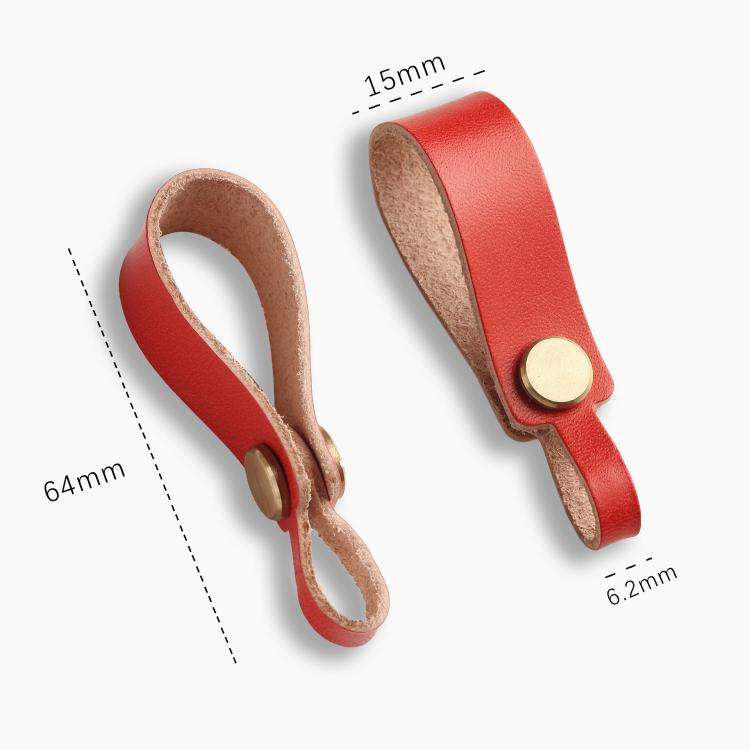 Hallmo Universal Cowhide Handmade Lanyard Keychain Car Remote Control Pendant(Brown)