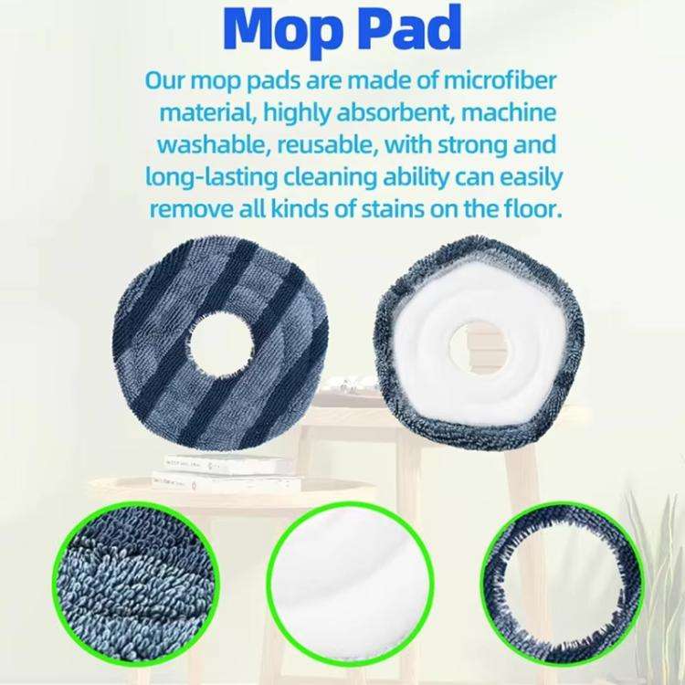 3pcs Mop Pad For Eufy X10 Pro Omni Robot Vacuum Replacement Parts
