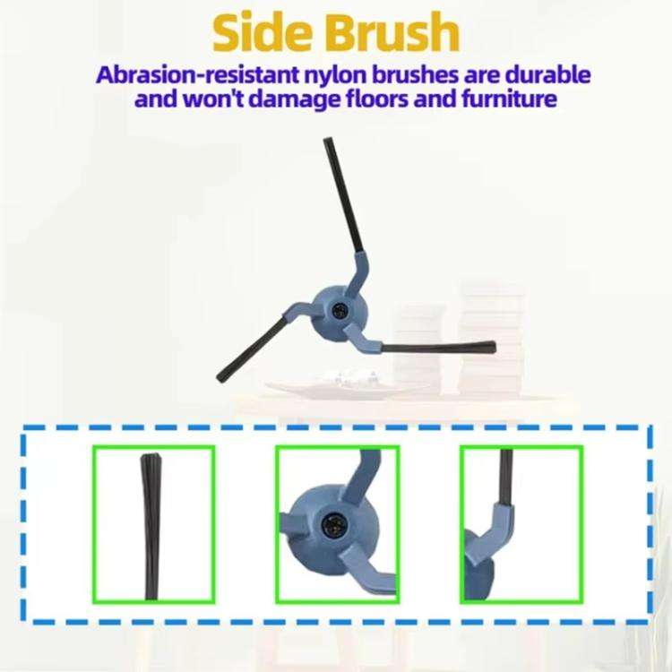 4pcs Side Brush For Eufy X10 Pro Omni Robot Vacuum Replacement Parts