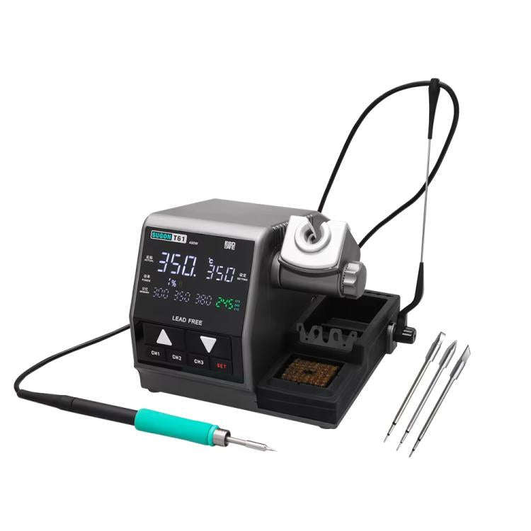 SUGON T61+T245 Handle+470 Tips x 3 Precision Soldering Station 400W High Power Soldering Iron(US ...
