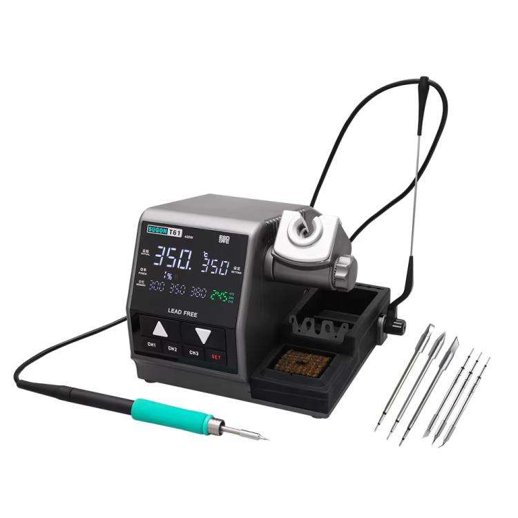 SUGON T61+T245 Handle+470/245 Tips x 6 Precision Soldering Station 400W High Power Soldering Iron...