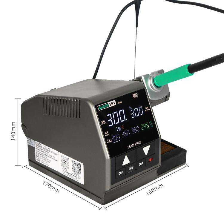 SUGON T61+T245 Handle+245 Tips x 3 Precision Soldering Station 400W High Power Soldering Iron(US ...