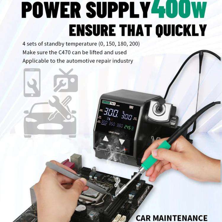 SUGON T61+T245 Handle+245 Tips x 3 Precision Soldering Station 400W High Power Soldering Iron(US ...