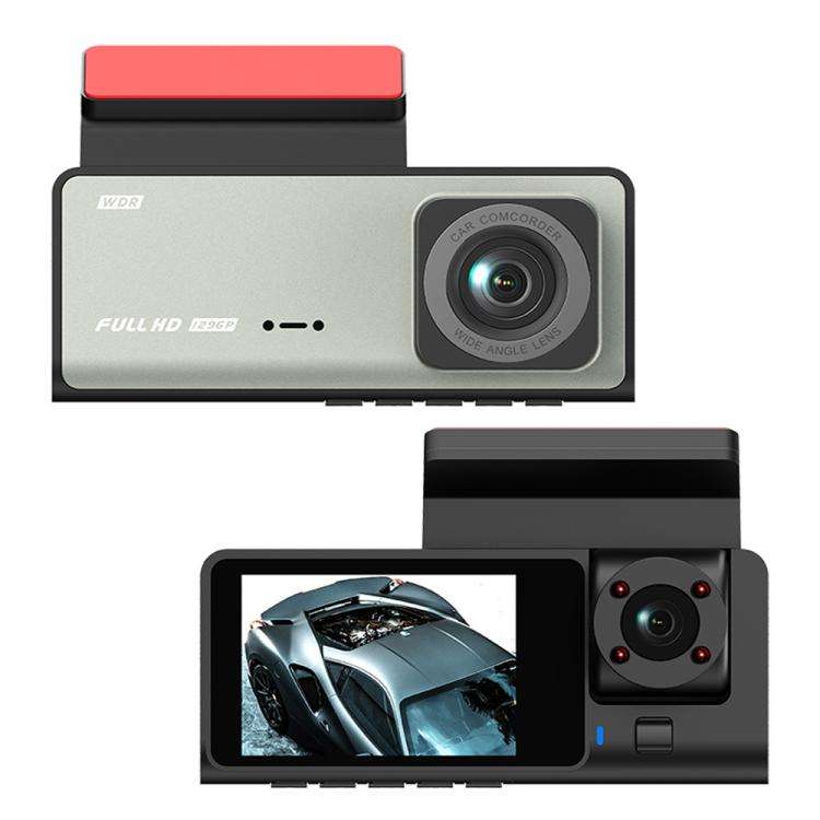 G71 HD 1080P Three-Lens 2.0-Inch Infrared Night Vision Driving Recorder, Spec: No WIFI