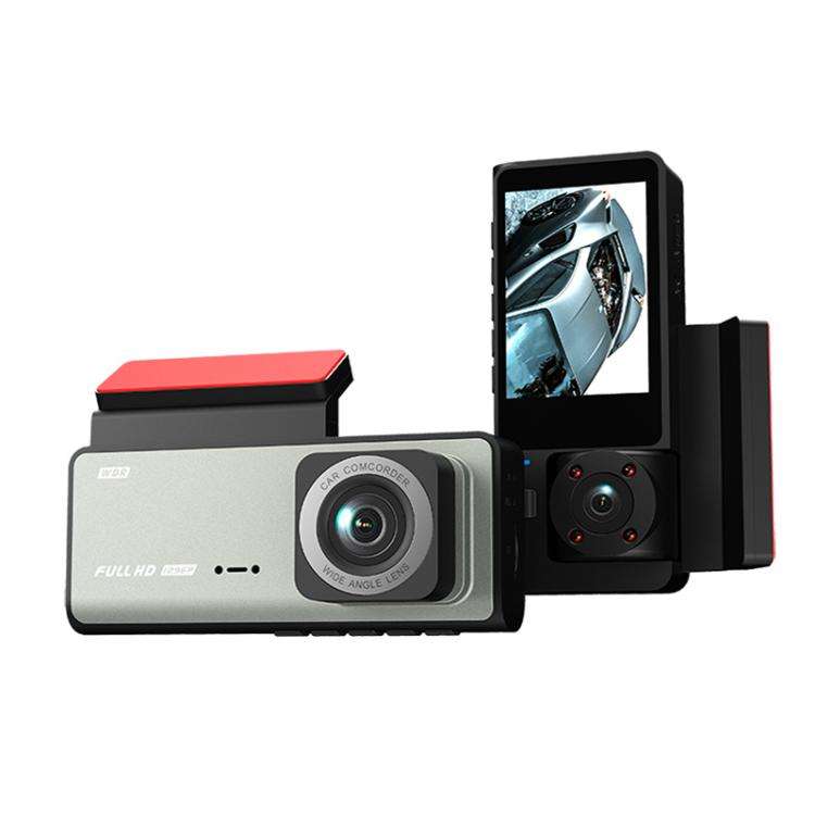 G71 HD 1080P Three-Lens 2.0-Inch Infrared Night Vision Driving Recorder, Spec: No WIFI