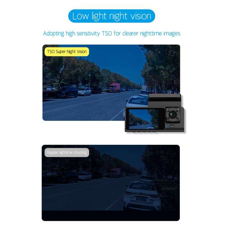 G71 HD 1080P Three-Lens 2.0-Inch Infrared Night Vision Driving Recorder, Spec: WIFI Connection