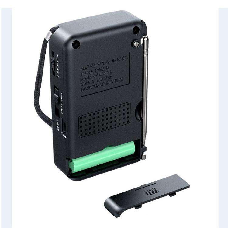 JOC TG-77 Mini FM / AM / SW Portable Full-Band Full-Channel Radio(Black)