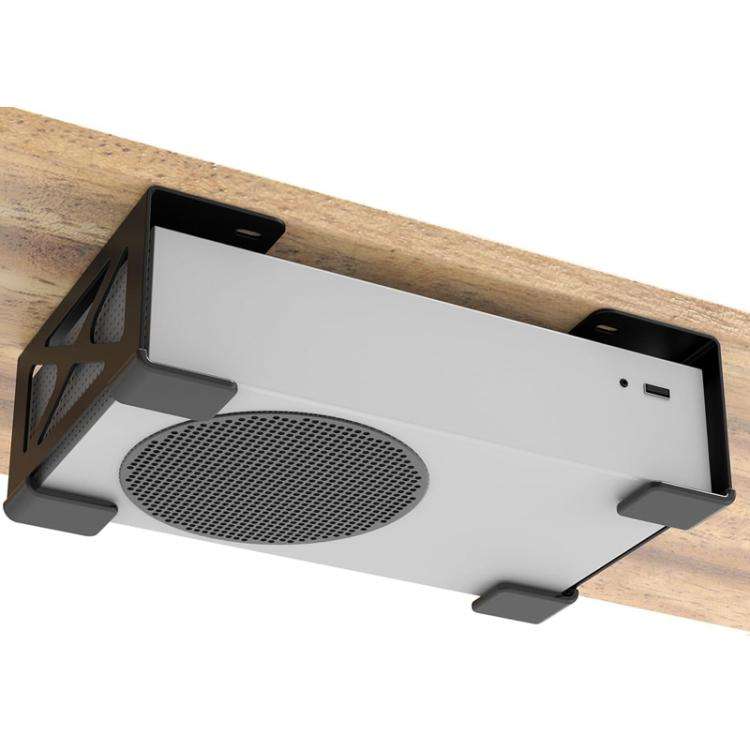 For Xbox One S / X, Xbox 360 Under Desk Storage Stand Rack(Black)