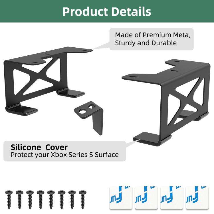 For Xbox One S / X, Xbox 360 Under Desk Storage Stand Rack(Black)
