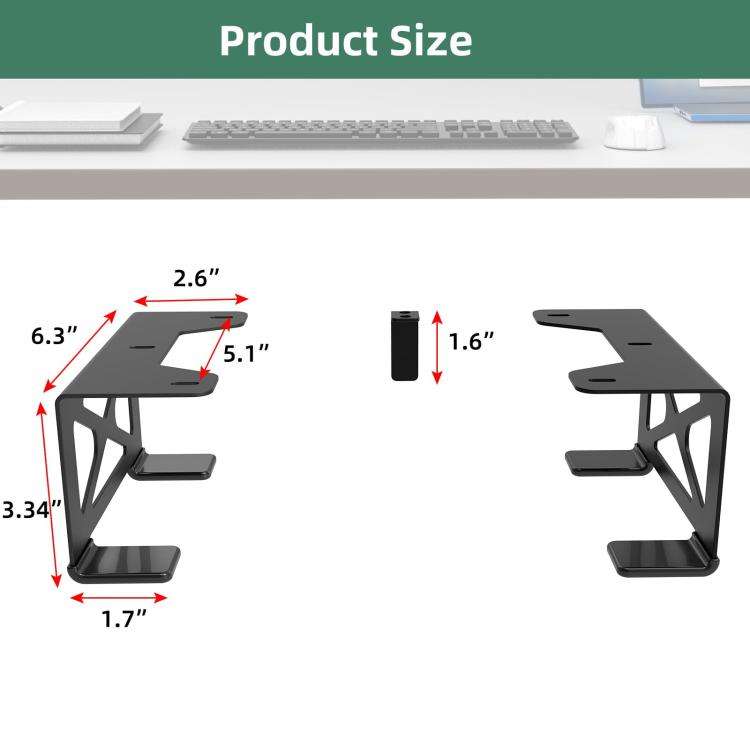 For Xbox One S / X, Xbox 360 Under Desk Storage Stand Rack(Black)