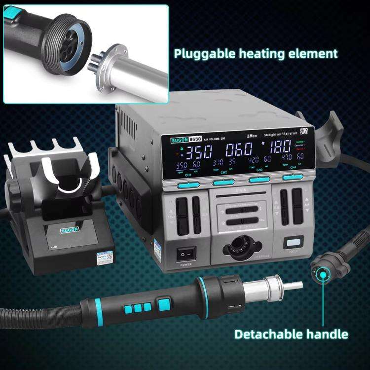 SUGON 8650 1300W Hot Air Soldering Station Big Wind Power Maintenance Motherboard CPU Desoldering...