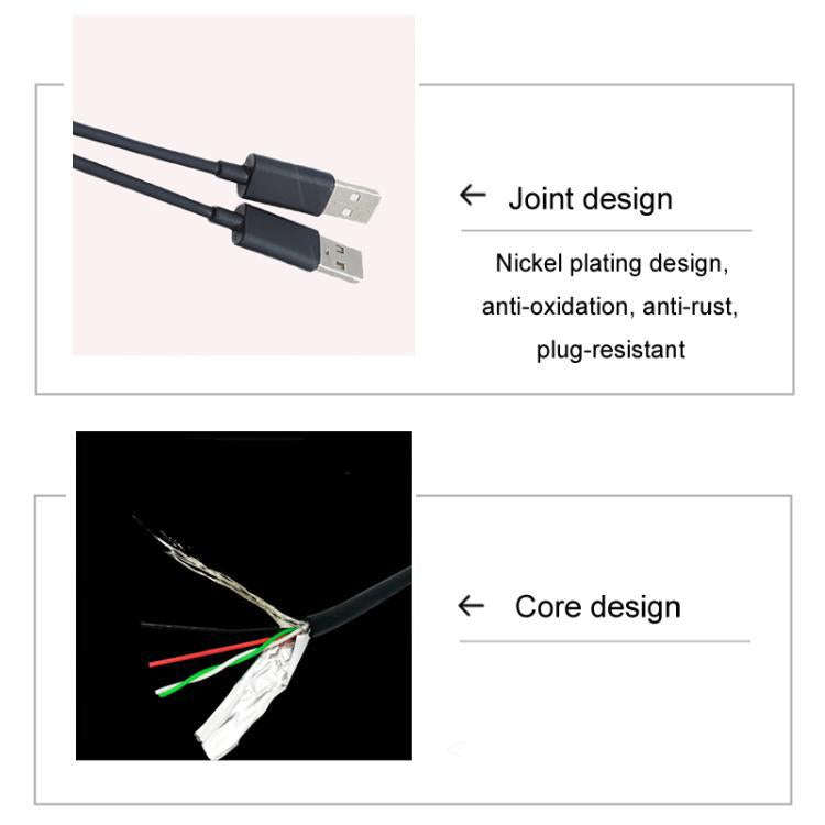 1m Dual Type-C 3.0 Female To USB A Male Car Waterproof Cable Modified Panel Extension Cord