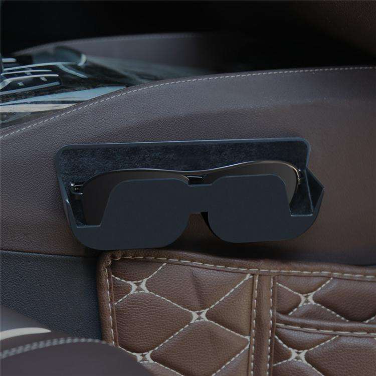 Adhesive Car Glasses Case Car Dashboard Card Storage Rack(Black)