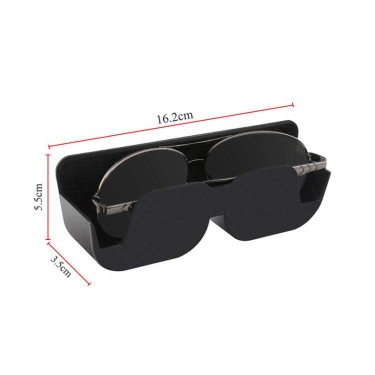 Adhesive Car Glasses Case Car Dashboard Card Storage Rack(Red)