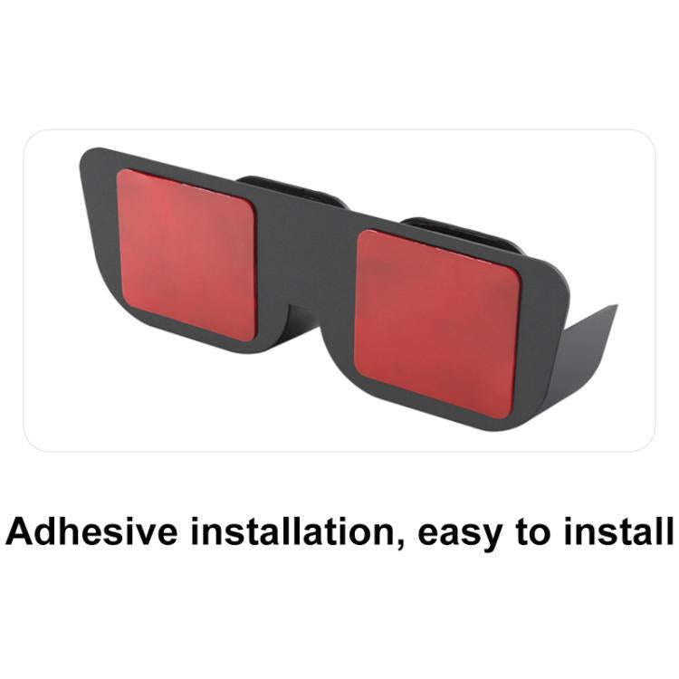Adhesive Car Glasses Case Car Dashboard Card Storage Rack(Red)