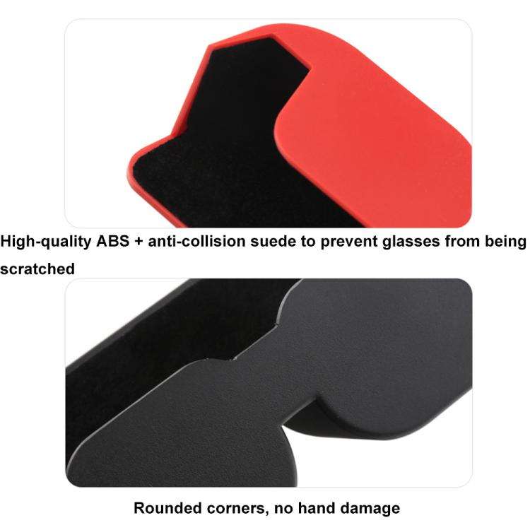 Adhesive Car Glasses Case Car Dashboard Card Storage Rack(Red)