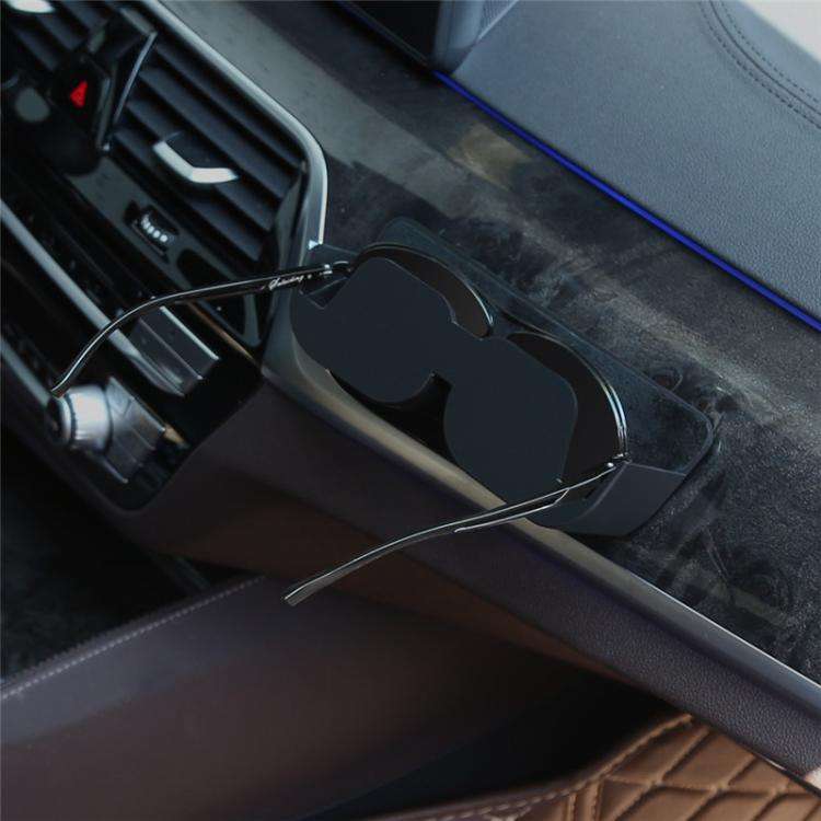 Adhesive Car Glasses Case Car Dashboard Card Storage Rack(Red)
