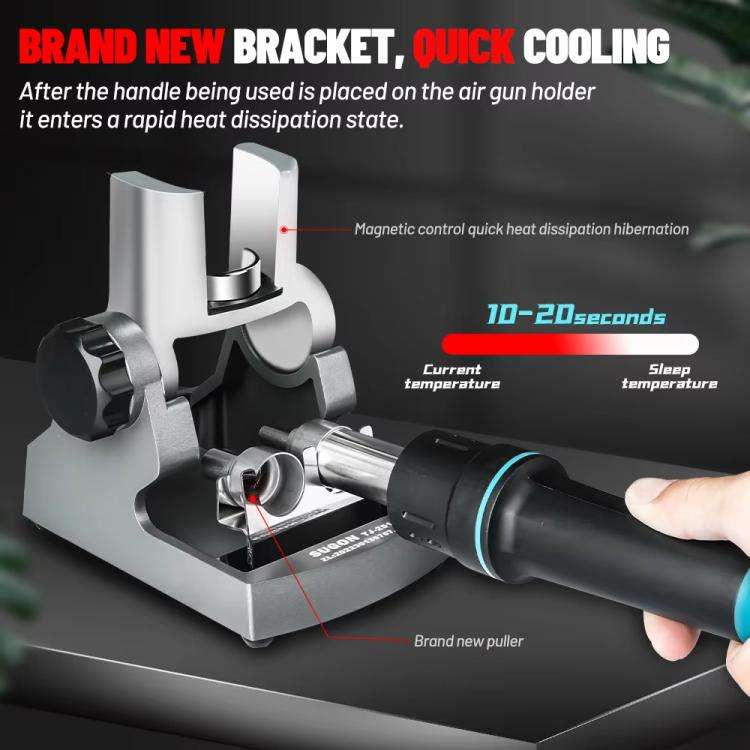 SUGON 8610DX-Pro 1000W Digital Display Hot Air Welding Station Cell Phone Repair Welding EU Plug
