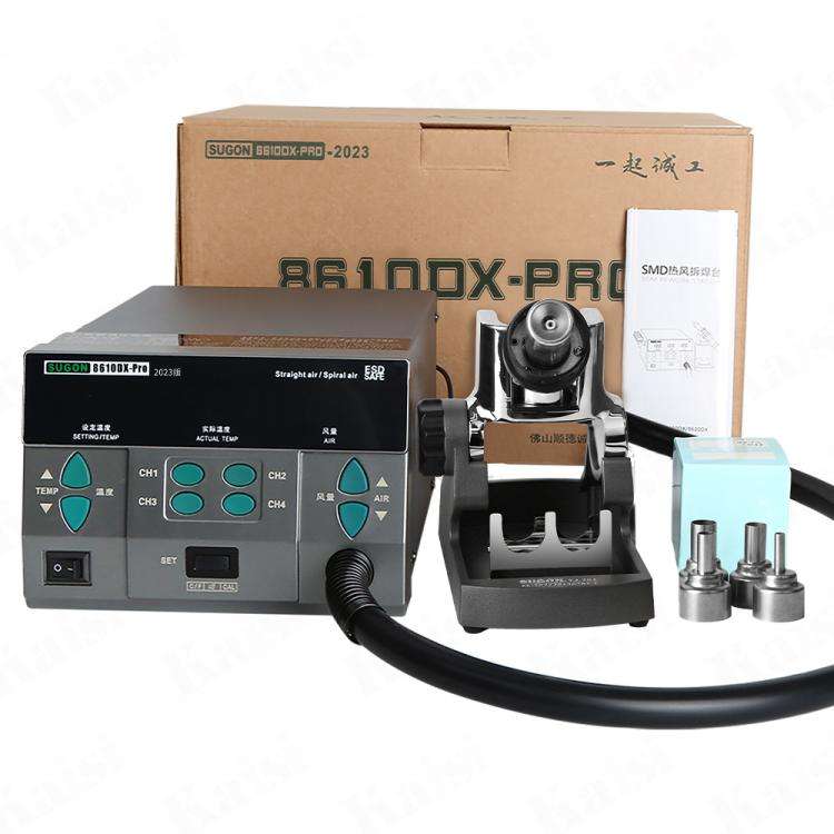 SUGON 8610DX-Pro 1000W Digital Display Hot Air Welding Station Cell Phone Repair Welding EU Plug