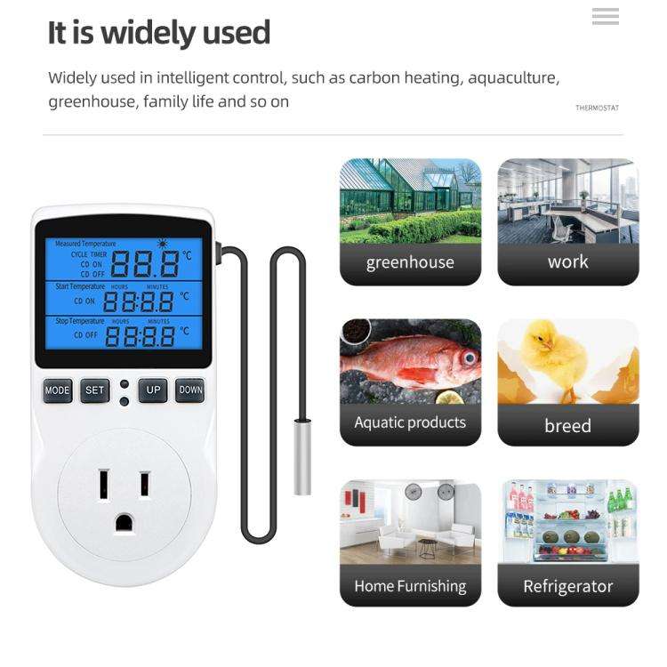 Backlight Smart Digital Thermostat Countdown Temperature Control Switch Socket Timing Temperature...