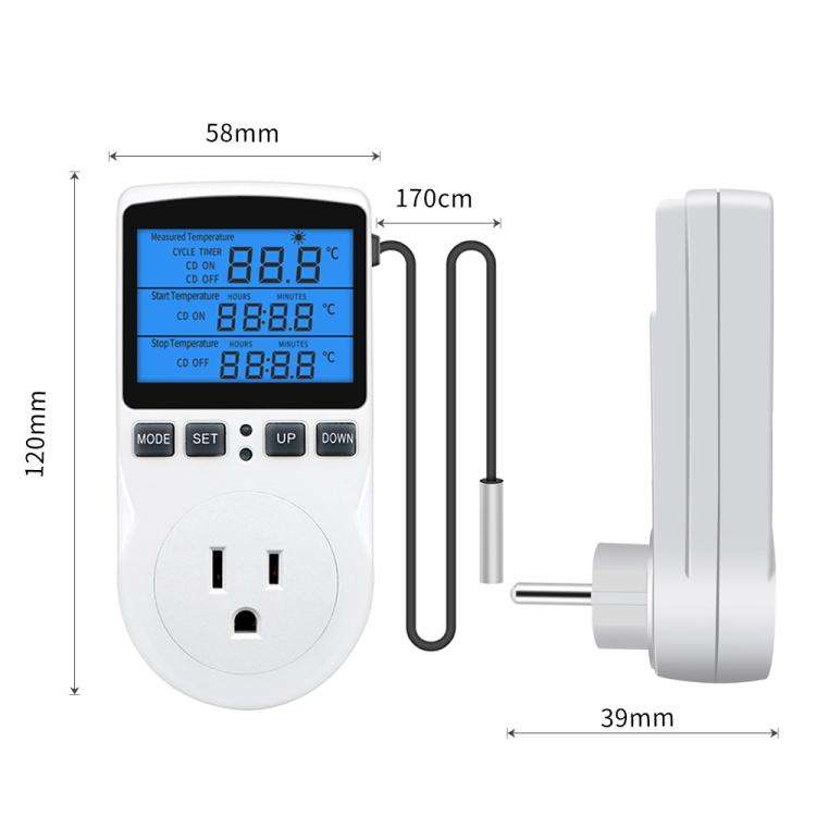Backlight Smart Digital Thermostat Countdown Temperature Control Switch Socket Timing Temperature...