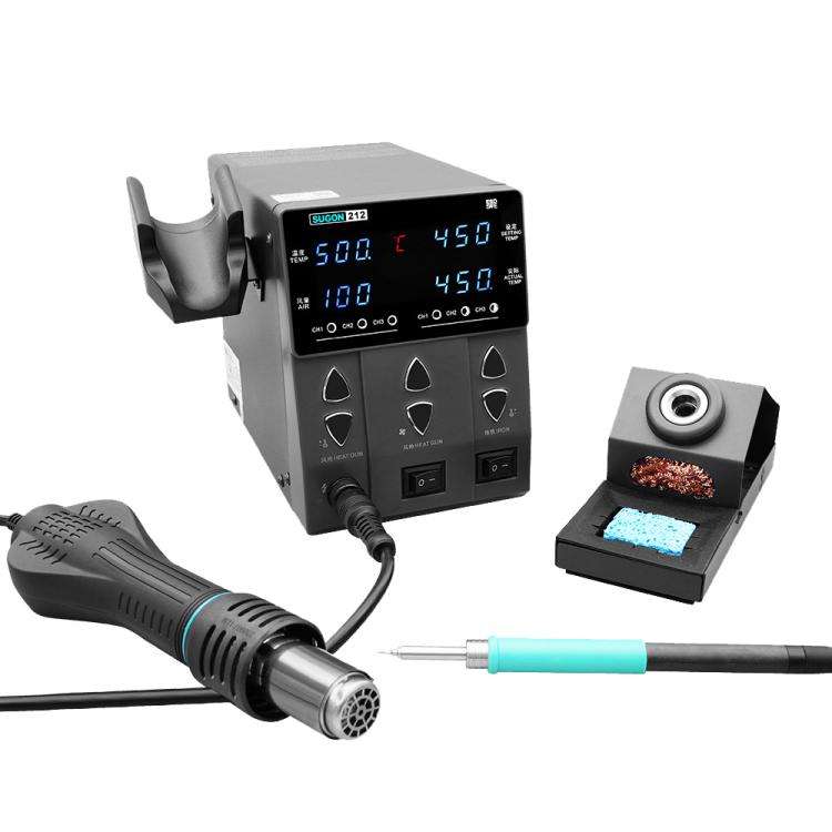 SUGON 212 2 In 1 Soldering Iron Dual Display Cell Phone Repair Hot Air Constant Temperature Solde...
