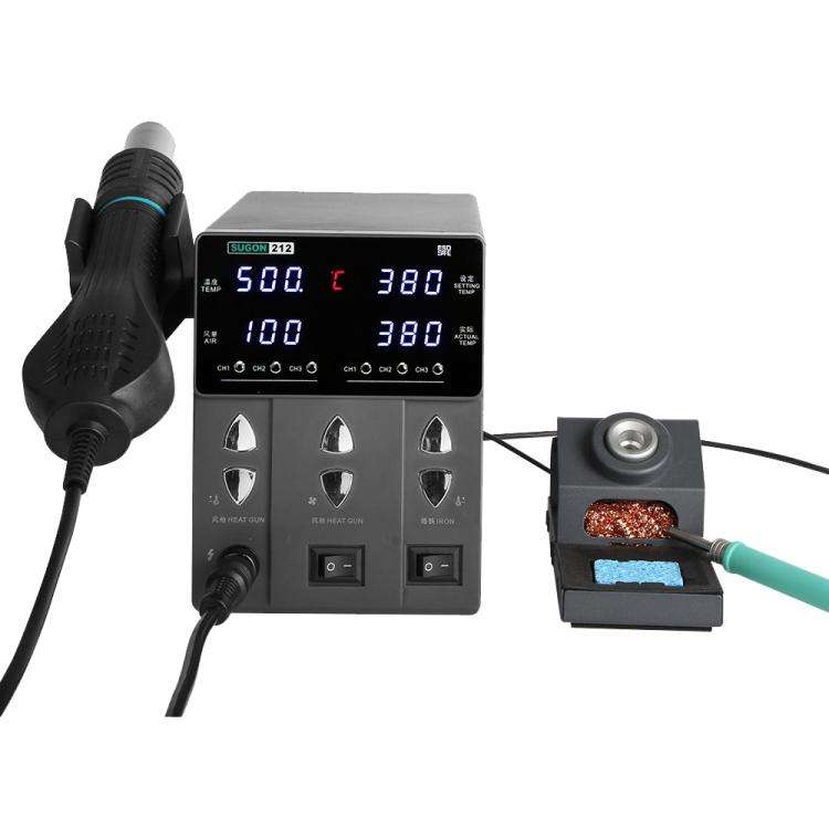 SUGON 212 2 In 1 Soldering Iron Dual Display Cell Phone Repair Hot Air Constant Temperature Solde...