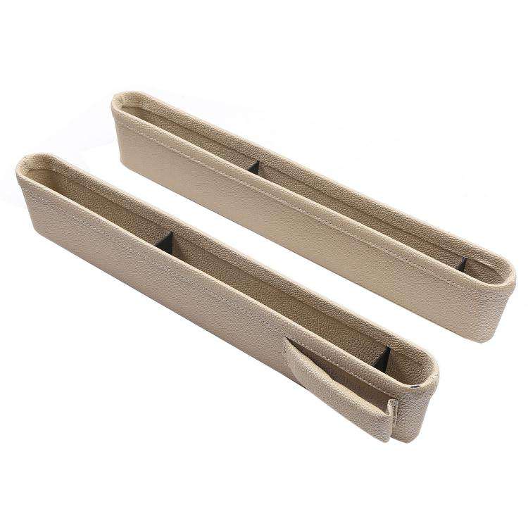 4207 1pair Universal Car Gap Storage Box Interior Decoration Supplies Car Storage Box(Beige)
