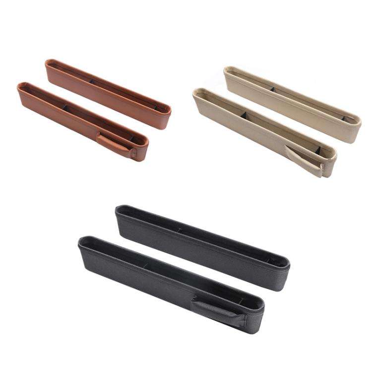 4207 1pair Universal Car Gap Storage Box Interior Decoration Supplies Car Storage Box(Brown)