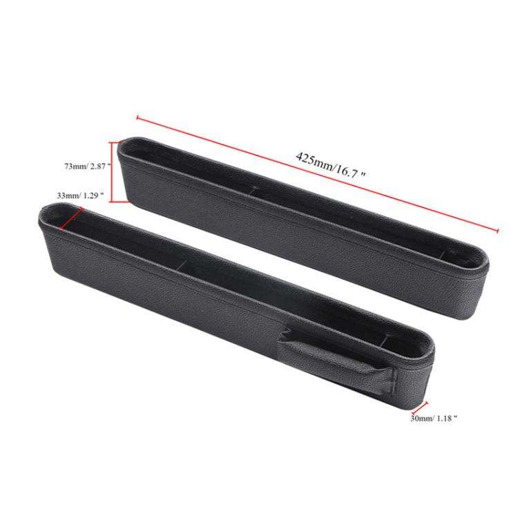4207 1pair Universal Car Gap Storage Box Interior Decoration Supplies Car Storage Box(Brown)
