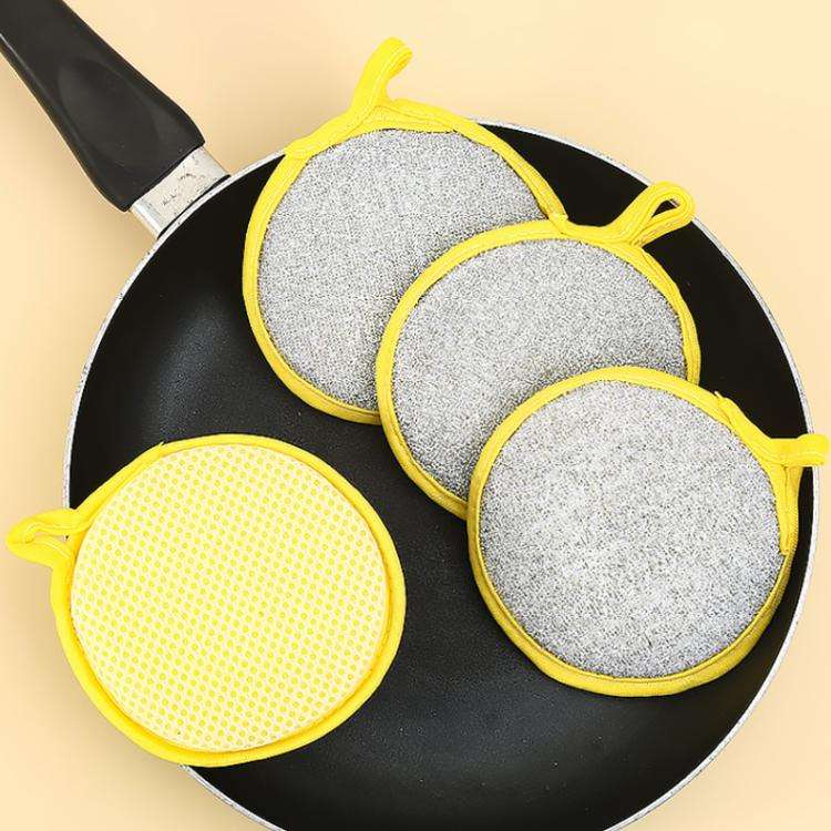 10pcs /Pack Double Side Dishwashing Sponge Non-Scratch Scrub Cleaning Tool(Random Color Delivery)