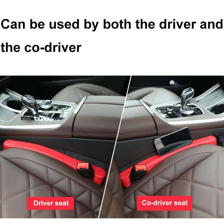 4156 1pair Car Seat Gap Plugs Leakproof Strips Vehicle Interior Supplies Seat Side Seam Strips(Bl...
