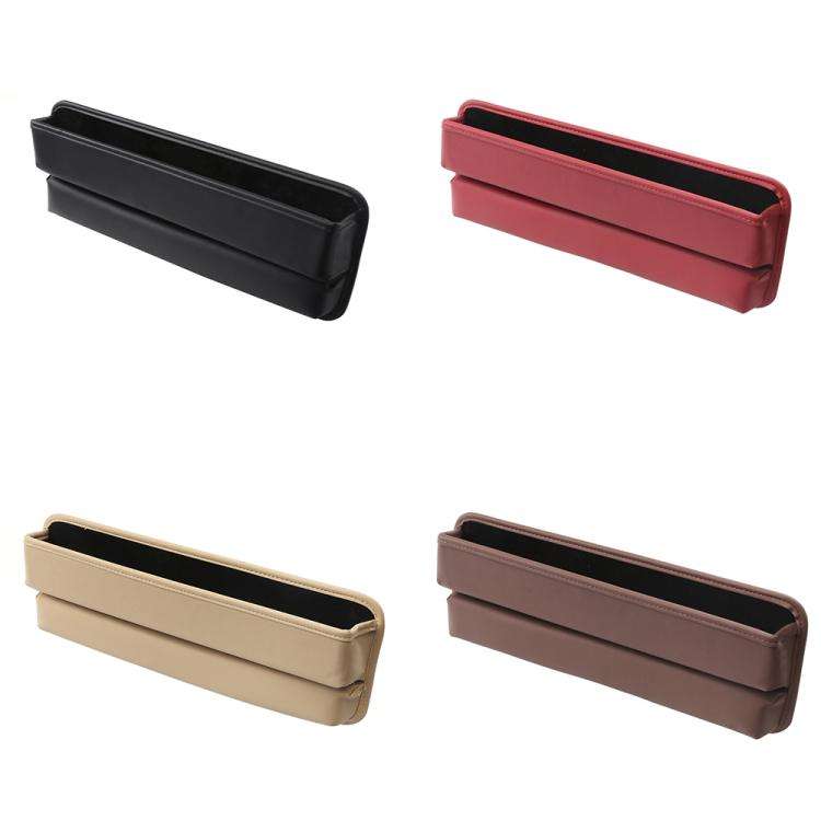 3311 2-in-1 Car Seat Gap Storage Box Gap Plug Strip Car Supplies(Brown)