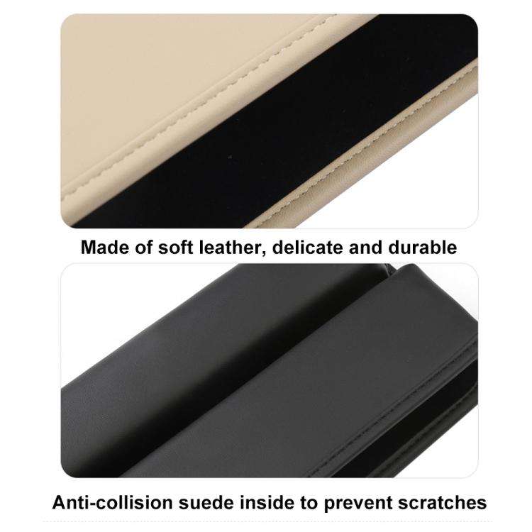 3311 2-in-1 Car Seat Gap Storage Box Gap Plug Strip Car Supplies(Brown)