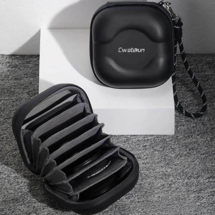 Cwatcun D164 Small Filter Organizer Camera Lens Digital Protection Bag(Black)