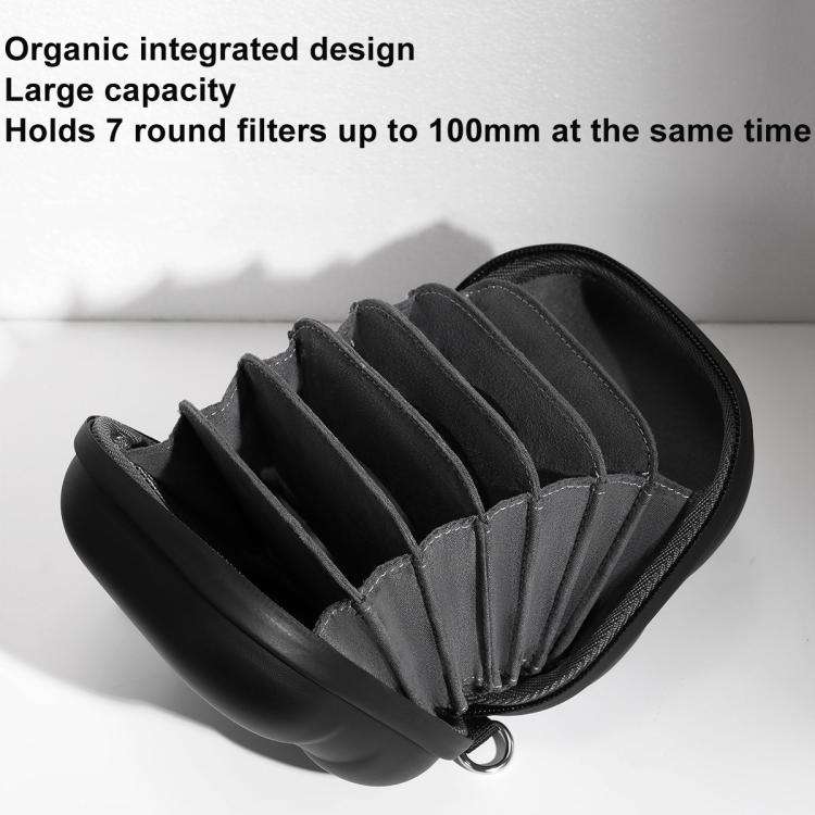 Cwatcun D164 Small Filter Organizer Camera Lens Digital Protection Bag(Black)
