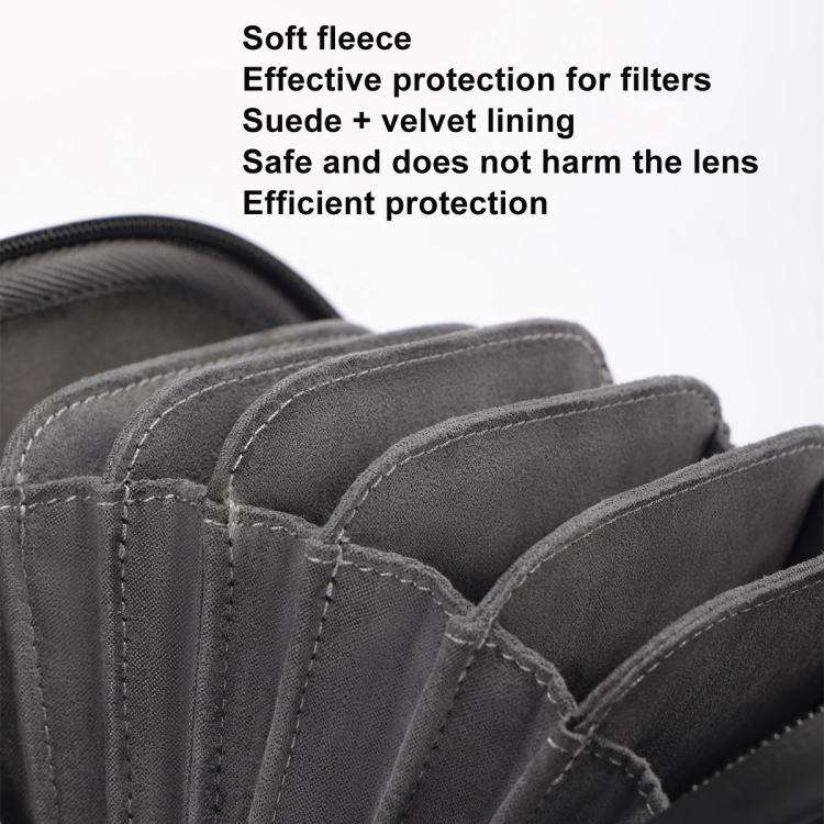 Cwatcun D164 Small Filter Organizer Camera Lens Digital Protection Bag(Black)