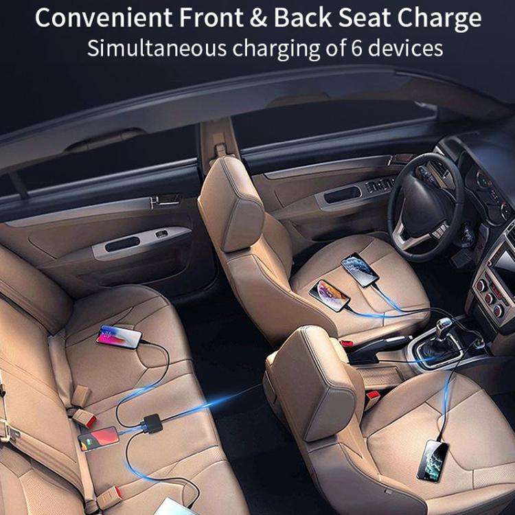 GE01 Powerful Output Colorful Ambient Lights Car Quick Charger