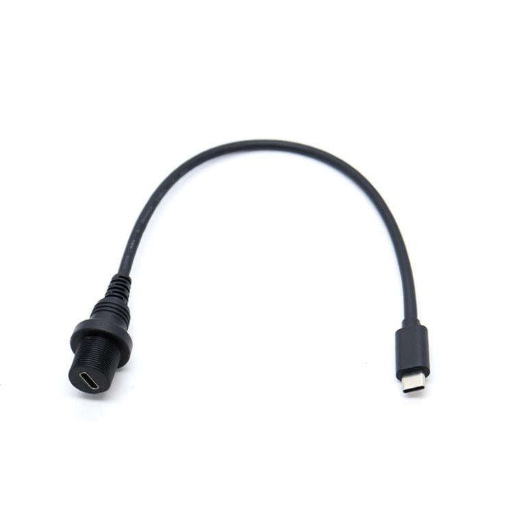 Type-C 3.1 0.3m Male To Female Extension Cable Car Waterproof Wire