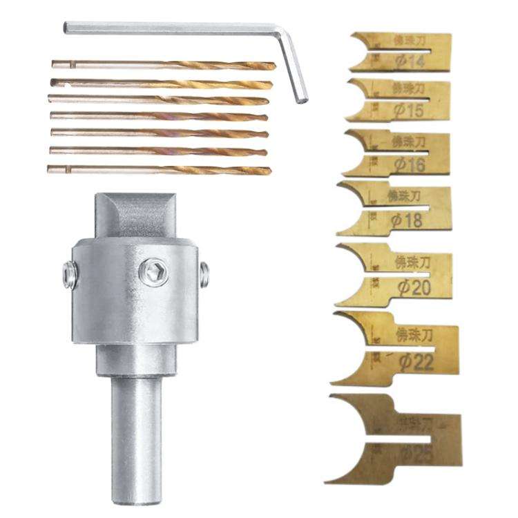 16pcs /Set Alloy Buddhist Beads Knife Soft Hard Wood Bracelet Drill Tool
