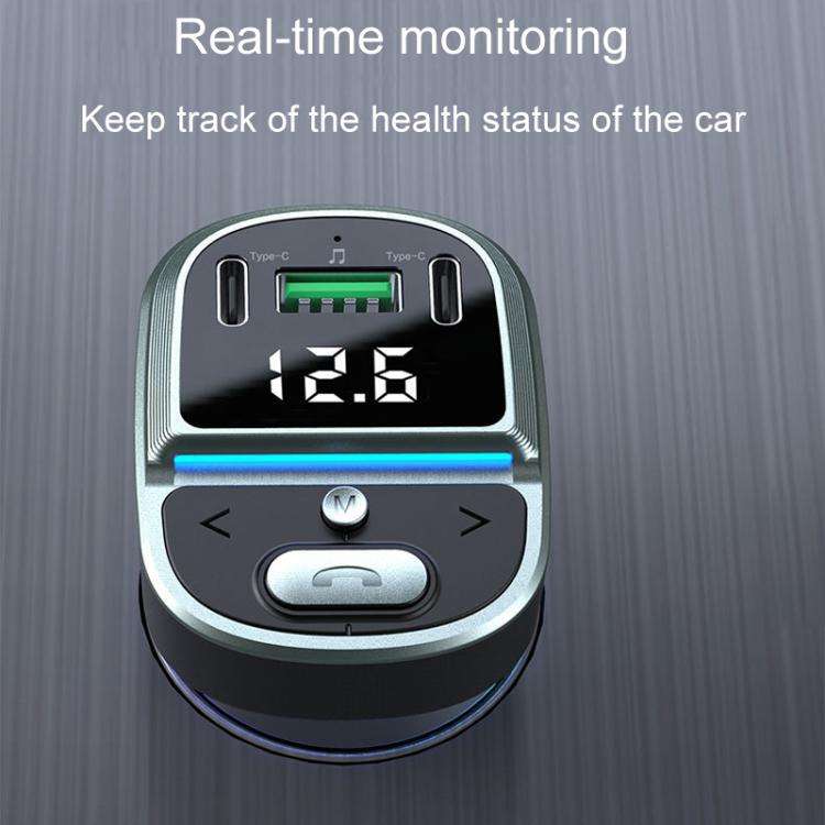 GZ07 Car Voltage Digital Display Fast Charger Vehicle MP3 Bluetooth Player