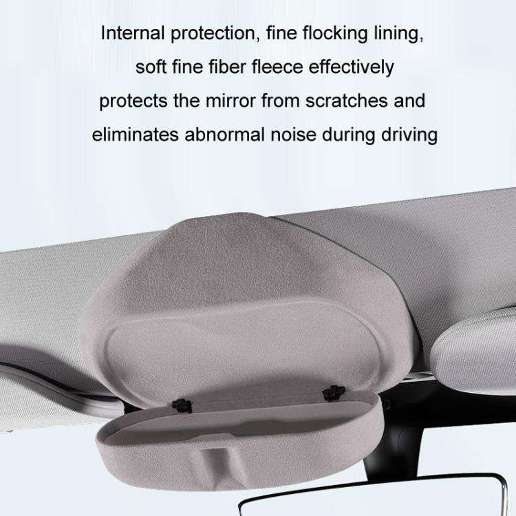 For Tesla Suede Leather Glasses Storage Box, Model: Model 3 Beige