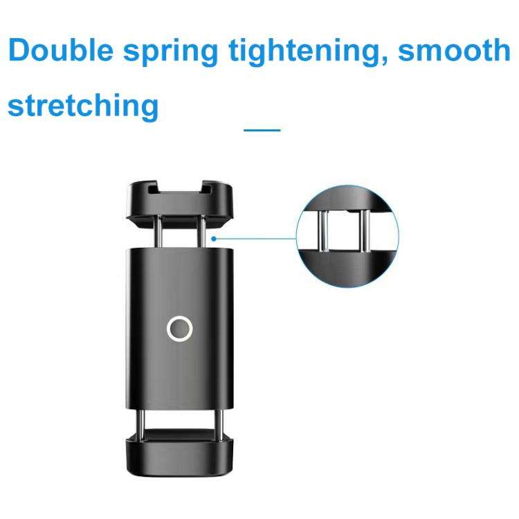 Telescopic Mobile Phone Extension Clamp with 1/4 Threaded Interface(Dual Screw Hole)