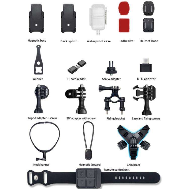 SOOCOO SAW1 With 128G Memory Card 4K HD Anti-Shake Waterproof Motorcycle Riding Recorder Chest He...