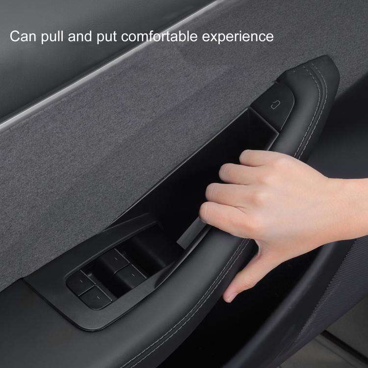 For Tesla Convenient Door Inner Handle Storage Box, Model: Model Y Back Door 1pair
