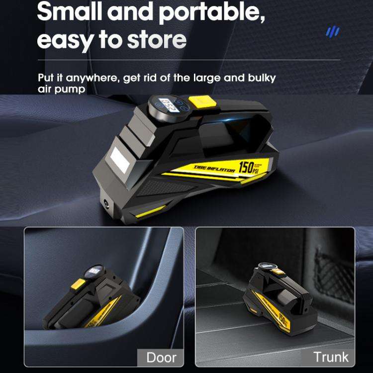 Portable Intelligent Digital Display Electric Air Pump Car Tires(Black)