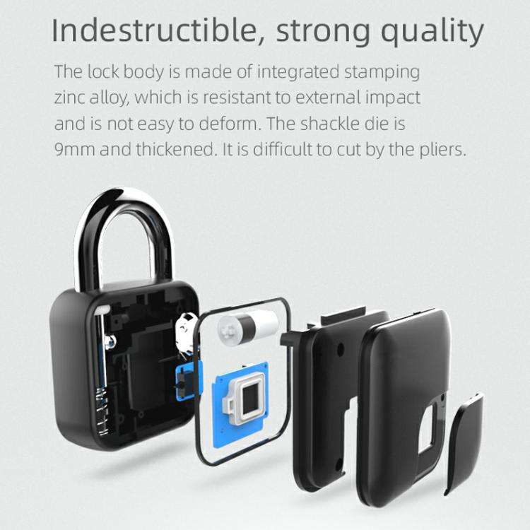Anytek L3+ Graffiti Smart Fingerprint Padlock Waterproof Electronic Lock