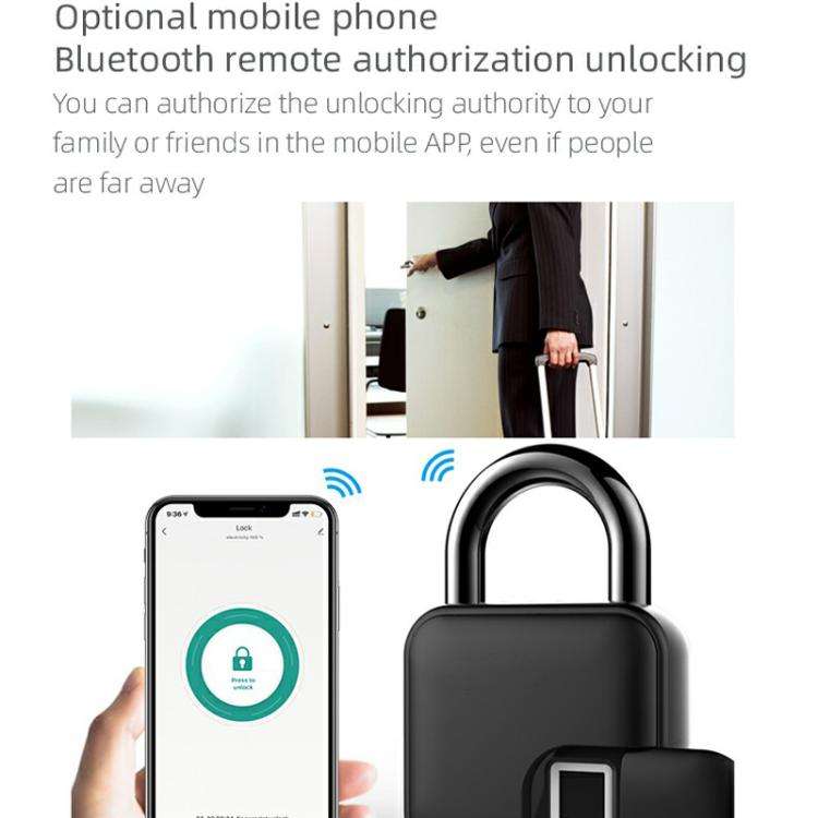 Anytek L3+ Graffiti Smart Fingerprint Padlock Waterproof Electronic Lock